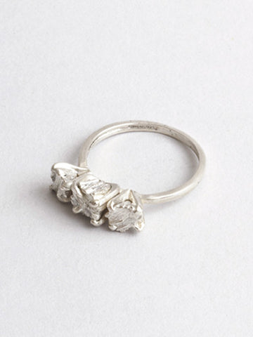 Dandelion Trinity Ring White Gold