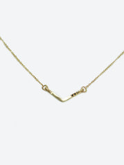 Diamond V Necklace Gold