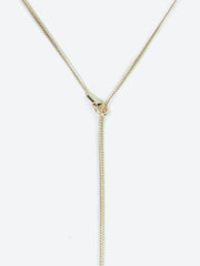 Lariat Drop Necklace Gold