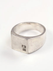 Mens Square Signet Ring Hallmarked
