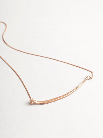 Snake Bone Necklace Rose Gold