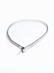 Zip Tie Bracelet Silver