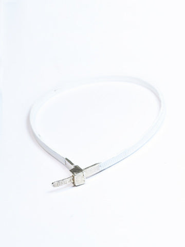 Zip Tie Bracelet Antique White / Silver