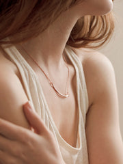 Snake Bone Necklace Silver