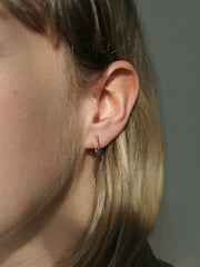 Diamond Link Earrings Silver