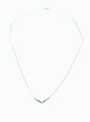 Diamond V Necklace Gold